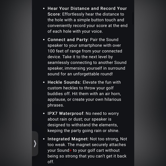 Rad golf speaker. Magnetic (for golf cart). New in box - Picture 3 of 3